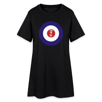 Mod - Frauen T-Shirt-Kleid - Schwarz - Vorne
