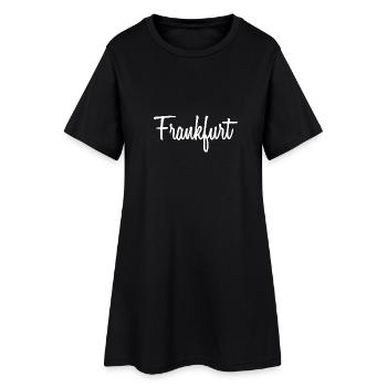 Frankfurt - Frauen T-Shirt-Kleid - Schwarz - Vorne