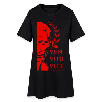 Caesar 4 - Frauen T-Shirt-Kleid - Schwarz - Vorne
