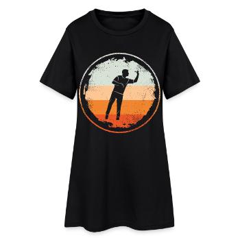 Dart Spieler Dartspiel Dartpfeil Dartspieler - Frauen T-Shirt-Kleid - Schwarz - Vorne