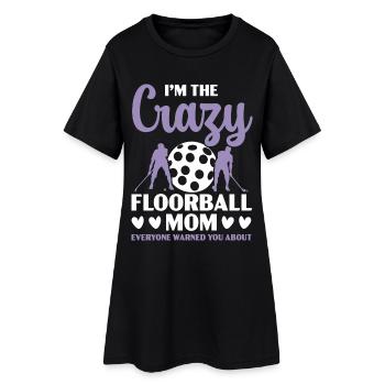 Floorball Mama Unihockey - Frauen T-Shirt-Kleid - Schwarz - Vorne