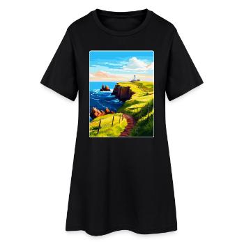 St Abbs Head Schottland Uk Vintage Reiseposter WPA - Frauen T-Shirt-Kleid - Schwarz - Vorne
