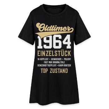 62. GEBURTSTAG OLDTIMER 1964 - Frauen T-Shirt-Kleid - Schwarz - Vorne