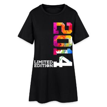 12. GEBURTSTAG LIMITED EDITION 2014 - Frauen T-Shirt-Kleid - Schwarz - Vorne