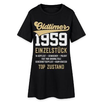 67. GEBURTSTAG OLDTIMER 1959 - Frauen T-Shirt-Kleid - Schwarz - Vorne