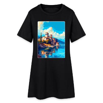 Ohrid Nordmazedonien Vintage Reiseposter WPA - Frauen T-Shirt-Kleid - Schwarz - Vorne