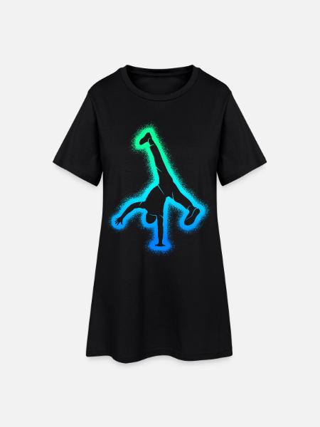 Breakdance Breakdancer Tanzen Jungen Breakdancer - Frauen T-Shirt-Kleid - Schwarz