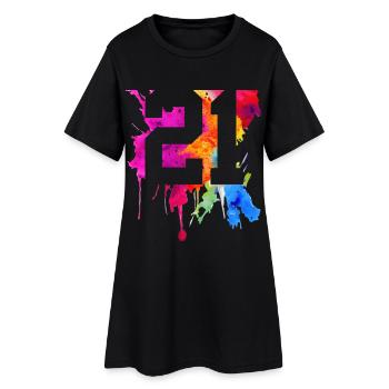 21 ANS 21E ANNIVERSAIRE - Robe T-shirt Femme - noir - Devant