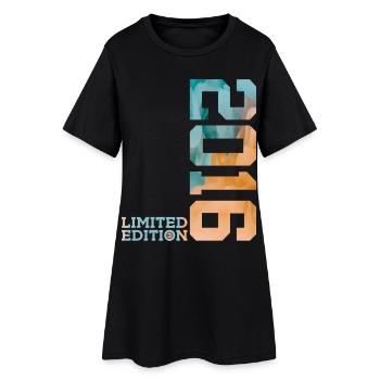 10. GEBURTSTAG LIMITED EDITION 2016 - Frauen T-Shirt-Kleid - Schwarz - Vorne