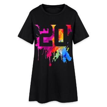 20 JAHRE 20. GEBURTSTAG - Frauen T-Shirt-Kleid - Schwarz - Vorne