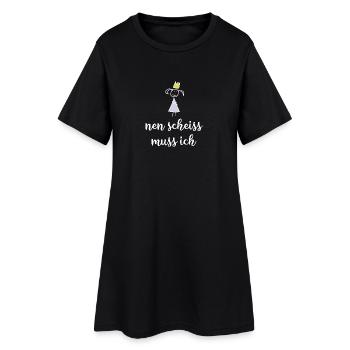 Nen Scheiss muss ich - Frauen T-Shirt-Kleid - Schwarz - Vorne