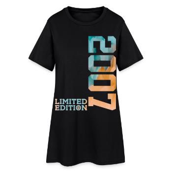 19. GEBURTSTAG LIMITED EDITION 2007 - Frauen T-Shirt-Kleid - Schwarz - Vorne