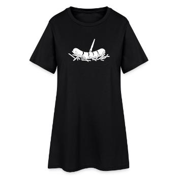 Frites currywurst - Robe T-shirt Femme - noir - Devant