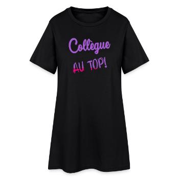 KOLLEGE - Frauen T-Shirt-Kleid - Schwarz - Vorne