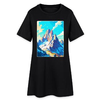 Dachstein Österreich Vintage Reiseplakat Souvenir - Frauen T-Shirt-Kleid - Schwarz - Vorne