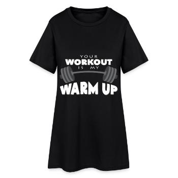 dumbbell - Women’s T-Shirt Dress - black - Front