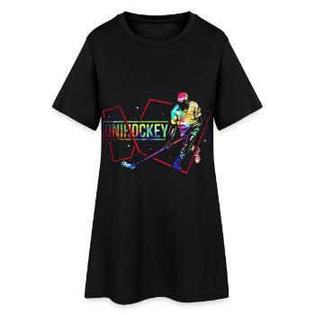 Reaktionsschneller Unihockey Torhüter - Frauen T-Shirt-Kleid - Schwarz - Vorne