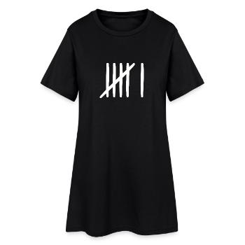 6 Geburtstag Strichliste 6 Jahre alt - Frauen T-Shirt-Kleid - Schwarz - Vorne