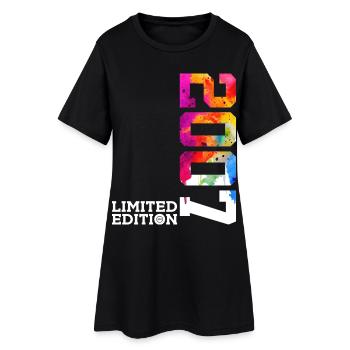 19. GEBURTSTAG LIMITED EDITION 2007 - Frauen T-Shirt-Kleid - Schwarz - Vorne
