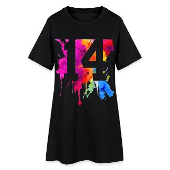 14 ANS 14E ANNIVERSAIRE - Robe T-shirt Femme - noir - Devant