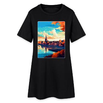 Nimwegen Niederlande Vintage Reiseplakat WPA Kunst - Frauen T-Shirt-Kleid - Schwarz - Vorne