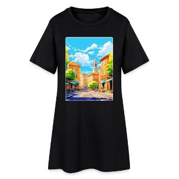 Aix En Provence Frankreich Vintage Reiseposter WPA - Frauen T-Shirt-Kleid - Schwarz - Vorne