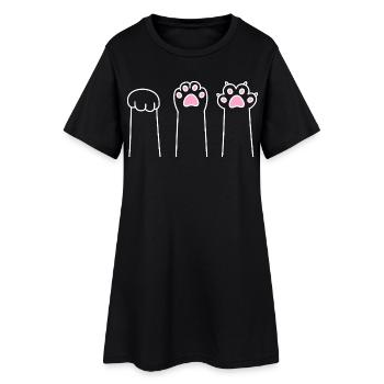 Cat Paw Game Cat Paws Stone Paper Scissors - Robe T-shirt Femme - noir - Devant