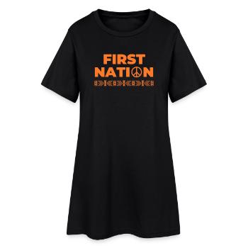 first nation indigenous USA - Women’s T-Shirt Dress - black - Front