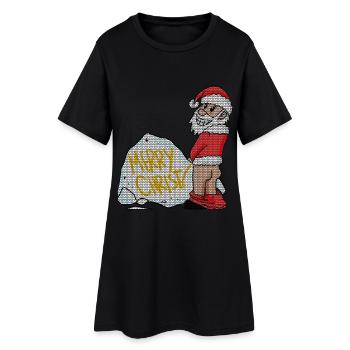 Ugly Christmas Lustig - Frauen T-Shirt-Kleid - Schwarz - Vorne