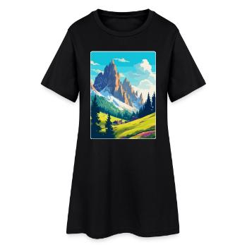 Dolomiten Italien Vintage Reiseplakat Souvenir WPA - Frauen T-Shirt-Kleid - Schwarz - Vorne