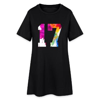 NUMMER 17 JAHRE ALT 17. GEBURTSTAG - Frauen T-Shirt-Kleid - Schwarz - Vorne