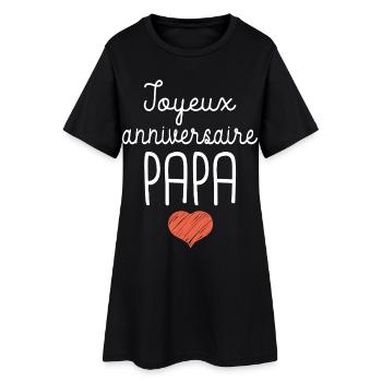 Joyeux Anniversaire Papa Cadeau Humour - Robe T-shirt Femme - noir - Devant