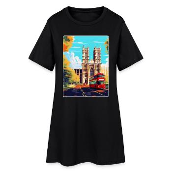 Abbaye de Westminster Londres Angleterre Royaume-Uni Affiche de voyage - Robe T-shirt Femme - noir - Devant