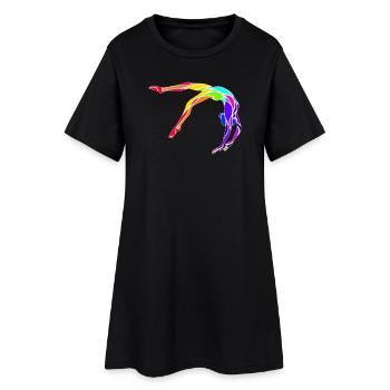Turner - Frauen T-Shirt-Kleid - Schwarz - Vorne