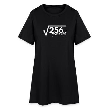 16 jahre alt Wurzel Mathe - Frauen T-Shirt-Kleid - Schwarz - Vorne
