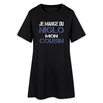 Je mange du Niglo - Robe T-shirt Femme - noir - Devant