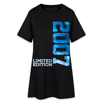 19. GEBURTSTAG LIMITED EDITION 2007 - Frauen T-Shirt-Kleid - Schwarz - Vorne