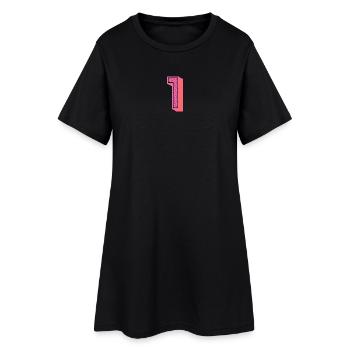 1. 1 JAHR. 1. JAHRESTAG. 1 JAHR GEBURTSTAG - Frauen T-Shirt-Kleid - Schwarz - Vorne