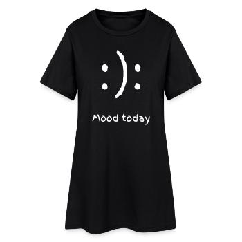 mood today - Women’s T-Shirt Dress - black - Front