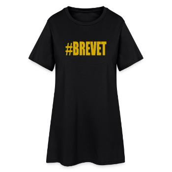 BAC. BACCALAUREAT. BREVET. DNB. EXAMEN. BRAVO - Robe T-shirt Femme - noir - Devant