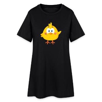 Kleines Küken - Frauen T-Shirt-Kleid - Schwarz - Vorne