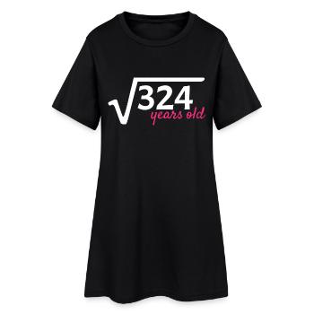 18 jahre alt Wurzel Mathe - Frauen T-Shirt-Kleid - Schwarz - Vorne