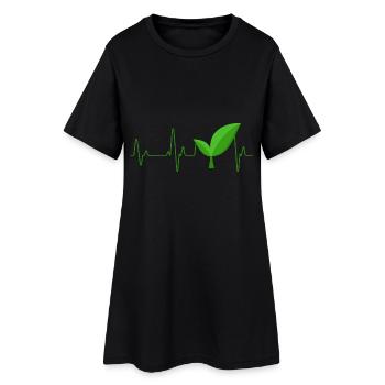 Vegan - Robe T-shirt Femme - noir - Devant