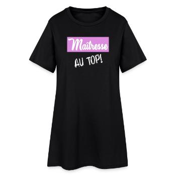VIELEN DANK. GELIEBTE - Frauen T-Shirt-Kleid - Schwarz - Vorne