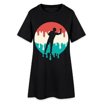 Dart Spieler triefend Dartspiel Dartspieler - Frauen T-Shirt-Kleid - Schwarz - Vorne