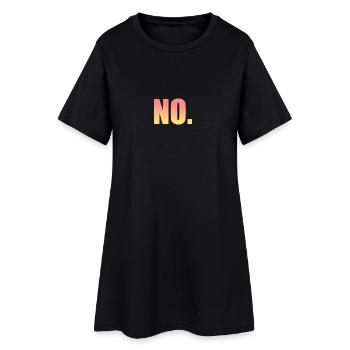 no sticker - Frauen T-Shirt-Kleid - Schwarz - Vorne