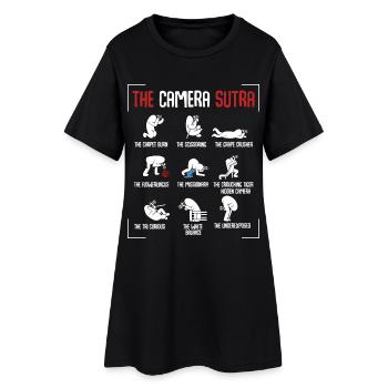 photographer - Women’s T-Shirt Dress - black - Front