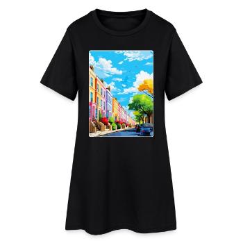 Notting Hill Londres Angleterre Royaume-Uni Affiche de voyage WPA - Robe T-shirt Femme - noir - Devant