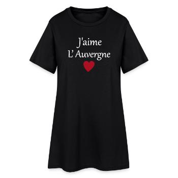 J'aime l'auvergne - Robe T-shirt Femme - noir - Devant