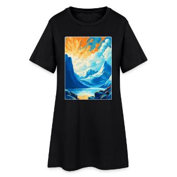Bodo Norvège Affiche de voyage vintage WPA Art Souvenir - Robe T-shirt Femme - noir - Devant
